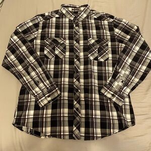 Helix XL Althetic Fit Plaid long sleeve